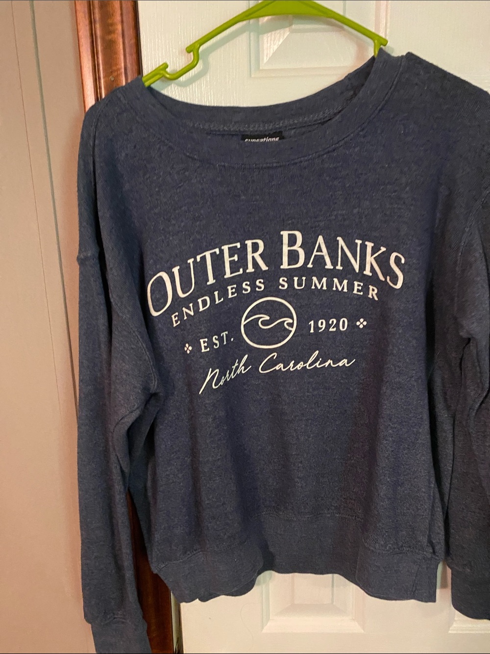 Outer Banks Women's Navy Crewneck Sweatshirt - Classic Logo